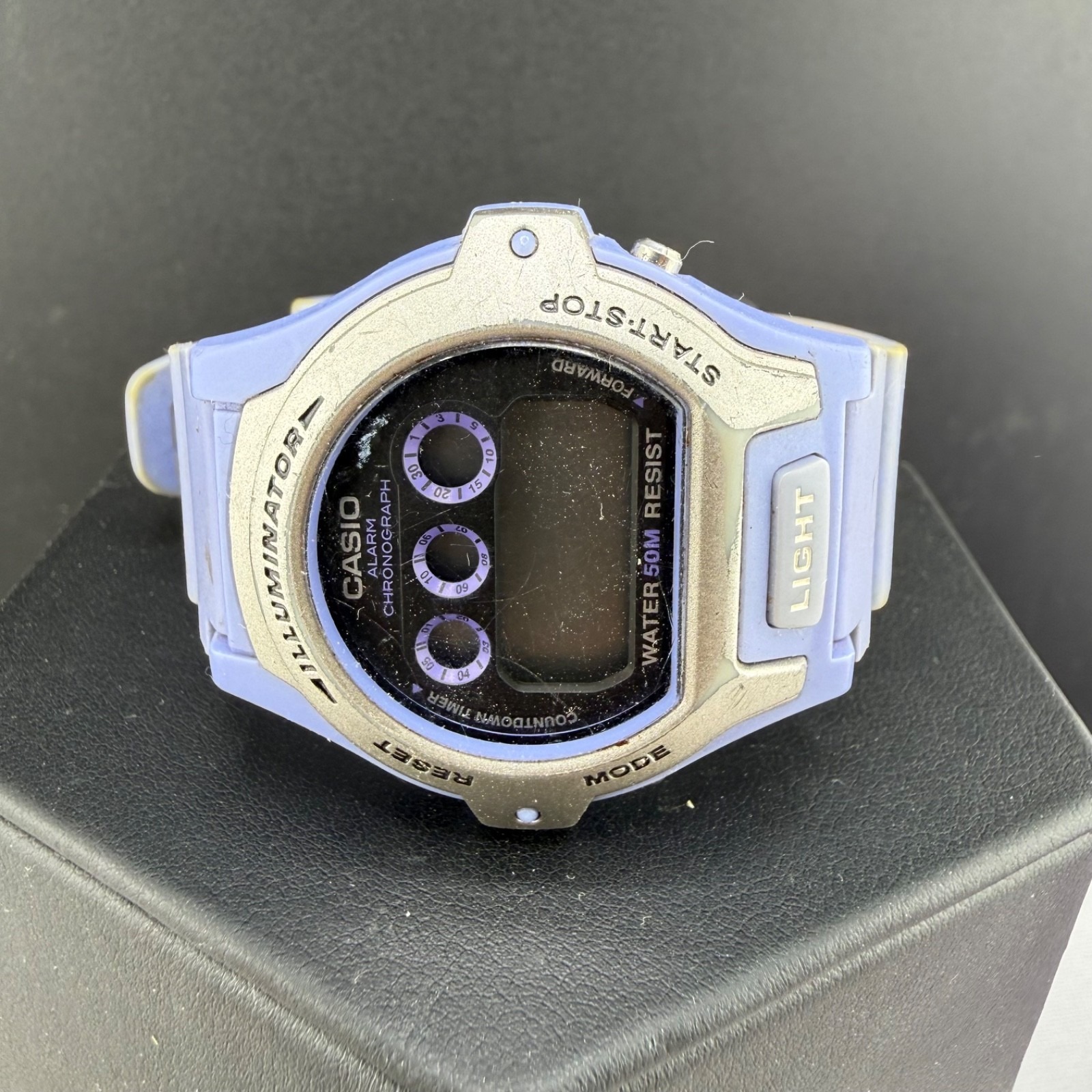 Vintage Casio Digital Watch Untested Illuminator Purple